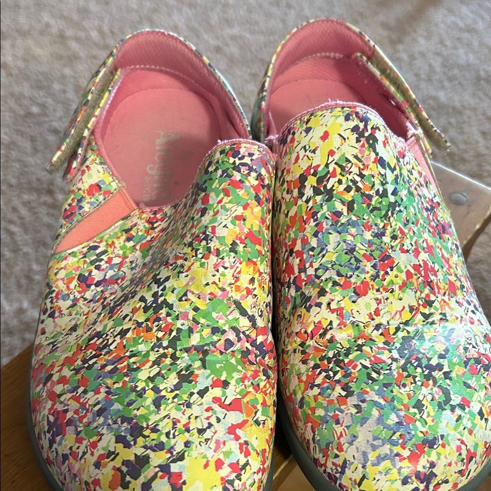 Alegria Colorful Confetti Mules